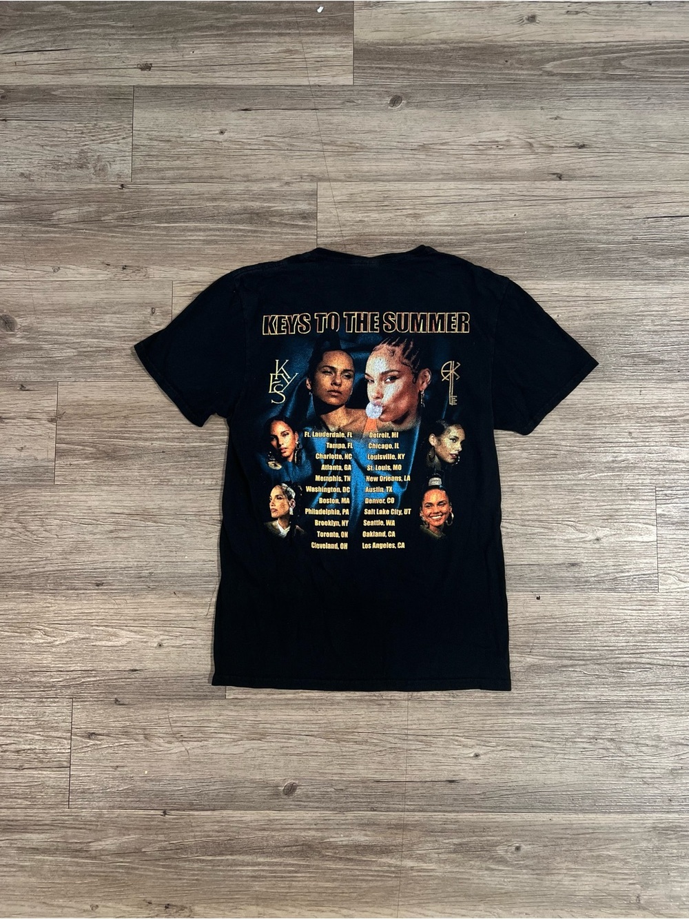 Alicia Keys “Keys To The Summer” Tour T-shirt Black Small